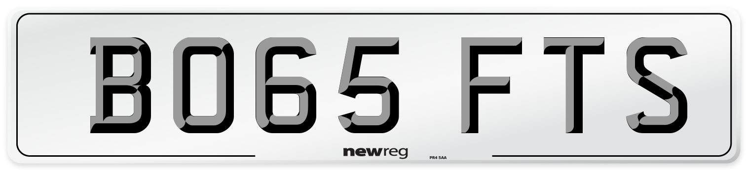 BO65 FTS Number Plate from New Reg